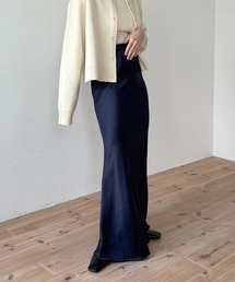 wee9s（ウィークス）の「style up relax satin like long mermaid skirt / スタイルアップリラックスサテンライクロングマーメードスカート（スカート・レディース）」