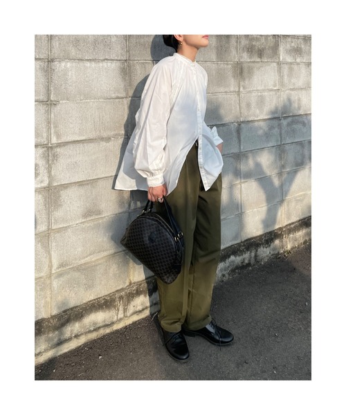 OWLLIDA apartment.(オルリダアパートメント)の「レースラインスタンドカラーブラウス(シャツ/ブラウス・レディース・ホワイト/ブラック・FREE)」の18枚目の写真