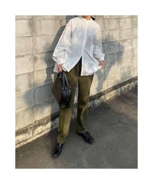OWLLIDA apartment.(オルリダアパートメント)の「レースラインスタンドカラーブラウス(シャツ/ブラウス・レディース・ホワイト/ブラック・FREE)」の15枚目の写真