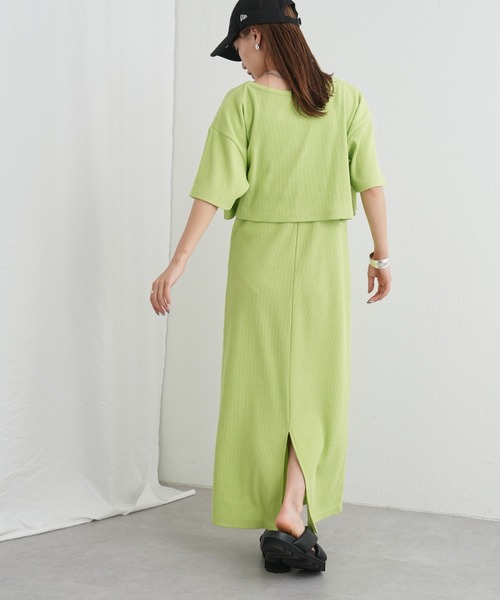 COLONY 2139（コロニートゥーワンスリーナイン）の「3WAYリブクロップドトップス+キャミワンピース（ワンピース・レディース・ブラック/ライム/アイボリー・SMALL/MEDIUM）」の3枚目の写真