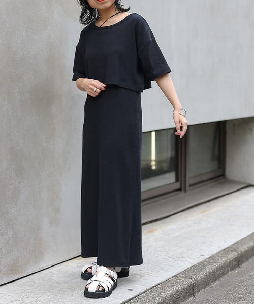 COLONY 2139（コロニートゥーワンスリーナイン）の「3WAYリブクロップドトップス+キャミワンピース（ワンピース・レディース・ブラック/ライム/アイボリー・SMALL/MEDIUM）」の11枚目の写真