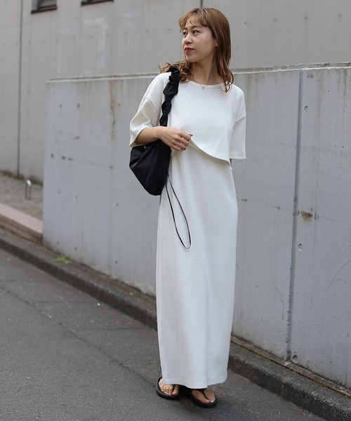 COLONY 2139（コロニートゥーワンスリーナイン）の「3WAYリブクロップドトップス+キャミワンピース（ワンピース・レディース・ブラック/ライム/アイボリー・SMALL/MEDIUM）」の6枚目の写真