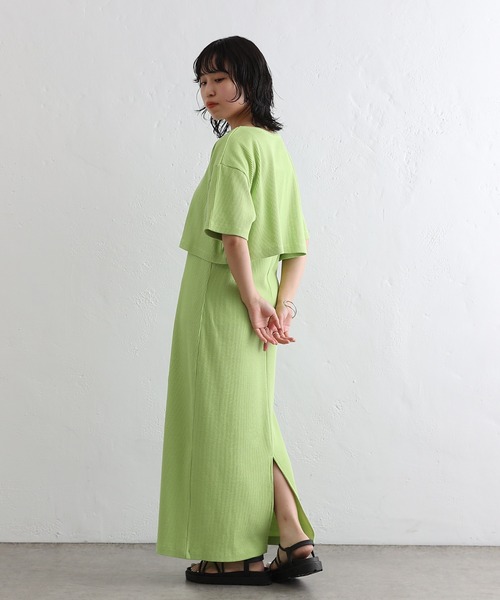 COLONY 2139（コロニートゥーワンスリーナイン）の「3WAYリブクロップドトップス+キャミワンピース（ワンピース・レディース・ブラック/ライム/アイボリー・SMALL/MEDIUM）」の15枚目の写真