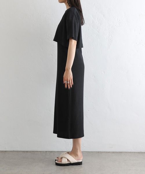 COLONY 2139（コロニートゥーワンスリーナイン）の「3WAYリブクロップドトップス+キャミワンピース（ワンピース・レディース・ブラック/ライム/アイボリー・SMALL/MEDIUM）」の21枚目の写真