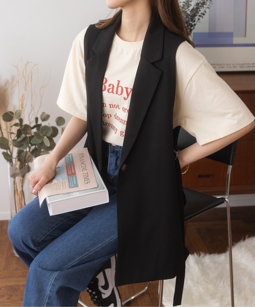 Ada.(エイダ)の「夏 新作アイテム! 刺繍ロゴTシャツ(Tシャツ/カットソー・レディース・ナチュラル/ブラック/オフホワイト/グレー/オートミール・FREE)」の8枚目の写真