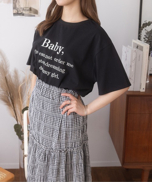 Ada.(エイダ)の「夏 新作アイテム! 刺繍ロゴTシャツ(Tシャツ/カットソー・レディース・ナチュラル/ブラック/オフホワイト/グレー/オートミール・FREE)」の18枚目の写真