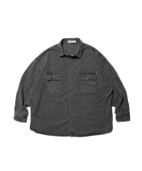 COOTIE PRODUCTIONS(クーティープロダクションズ)の「Pigment Dyed Hard Twisted Yarn CPO Jacket(ミリタリージャケット・メンズ・イエロー/スミクロ・LARGE/MEDIUM/SMALL)」の2枚目の写真