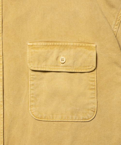 COOTIE PRODUCTIONS(クーティープロダクションズ)の「Pigment Dyed Hard Twisted Yarn CPO Jacket(ミリタリージャケット・メンズ・イエロー/スミクロ・LARGE/MEDIUM/SMALL)」の3枚目の写真