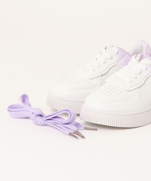 URBAN CHERRY（アーバンチェリー）の「グラデーションデザインプラットフォームスニーカー（スニーカー・キッズ・パープル/ピンク・20.0cm/17.5cm/19.0cm/21.0cm/19.5cm/20.5cm/18.5cm/18.0cm/17.0cm）」の16枚目の写真