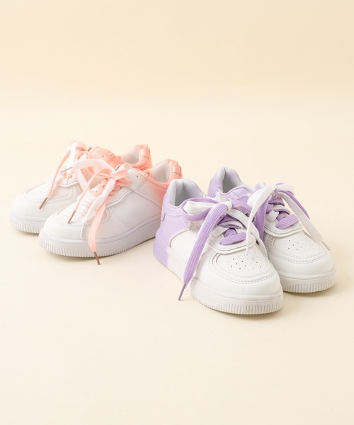 URBAN CHERRY（アーバンチェリー）の「グラデーションデザインプラットフォームスニーカー（スニーカー・キッズ・パープル/ピンク・20.0cm/17.5cm/19.0cm/21.0cm/19.5cm/20.5cm/18.5cm/18.0cm/17.0cm）」の9枚目の写真