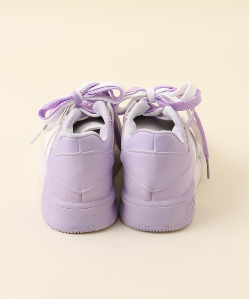 URBAN CHERRY（アーバンチェリー）の「グラデーションデザインプラットフォームスニーカー（スニーカー・キッズ・パープル/ピンク・20.0cm/17.5cm/19.0cm/21.0cm/19.5cm/20.5cm/18.5cm/18.0cm/17.0cm）」の5枚目の写真