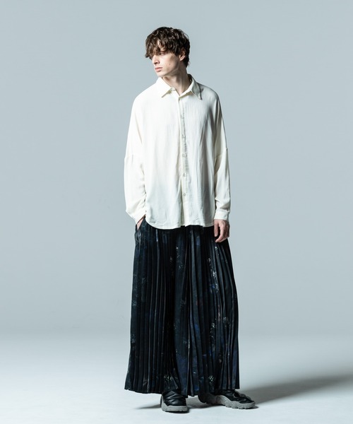 glamb（グラム）の「Evening Flower Pleats Pants / イブニングフラワープリーツパンツ（その他パンツ・メンズ・ネイビー/ブラック・S/L/M）」の14枚目の写真