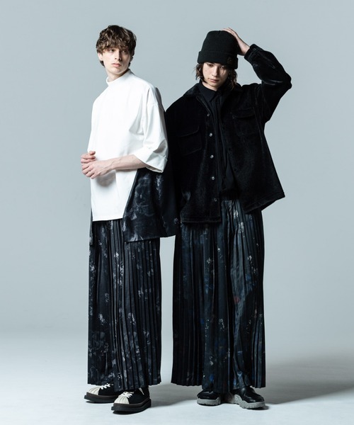 glamb（グラム）の「Evening Flower Pleats Pants / イブニングフラワープリーツパンツ（その他パンツ・メンズ・ネイビー/ブラック・S/L/M）」の12枚目の写真