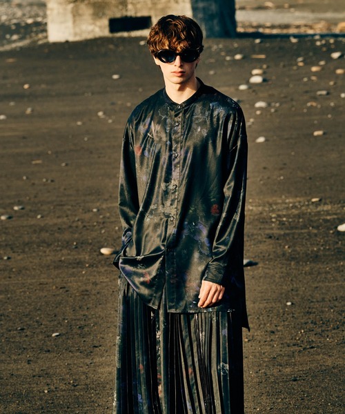 glamb（グラム）の「Evening Flower Pleats Pants / イブニングフラワープリーツパンツ（その他パンツ・メンズ・ネイビー/ブラック・S/L/M）」の9枚目の写真