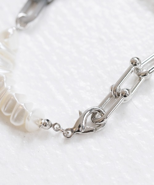 LAVEANGE（ラビアンジェ）の「【金属アレルギー対応】パールミックスチェーンブレスレット（ブレスレット・レディース・ゴールド/シルバー・F）」の6枚目の写真