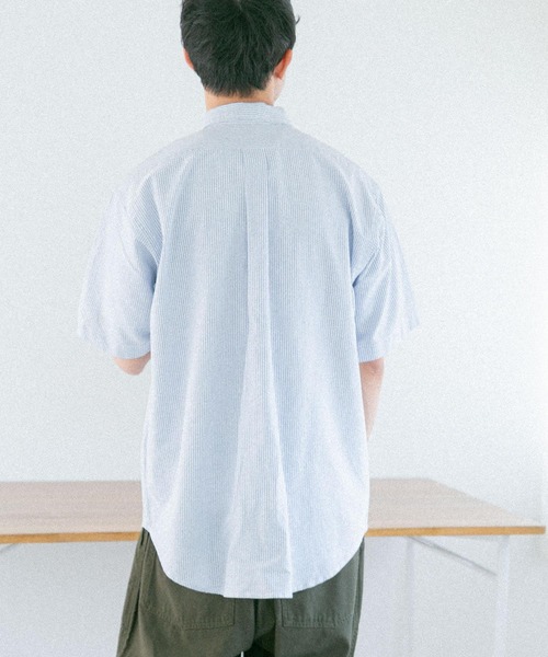 FORK&SPOON（フォークアンドスプーン）の「FORK&SPOON　ボタンダウンOXストライプショートスリーブシャツ（シャツ/ブラウス・メンズ・イエロー系その他/ブルー系その他・4/5/6）」の22枚目の写真