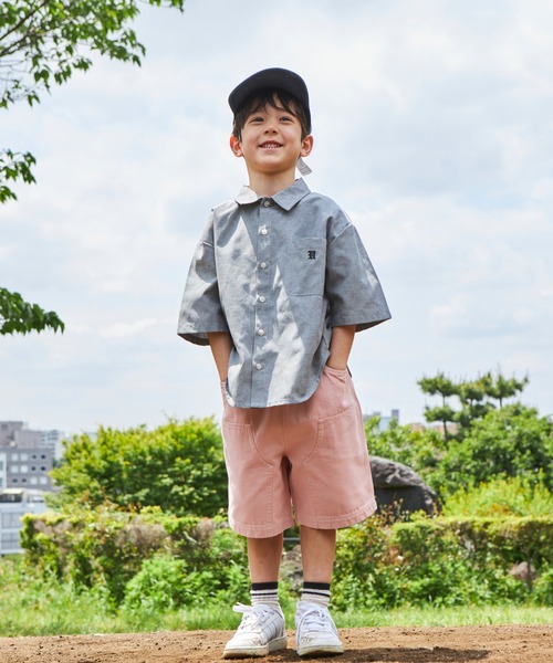 PAIRMANON STREET(ペアマノンストリート)の「【PAIRMANON STREET】オックスフォード半袖シャツ(シャツ/ブラウス・キッズ・イエロー/ブルー/ブラック・120/110/90/100/140/150/130)」の5枚目の写真