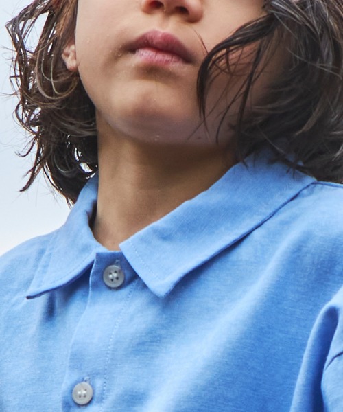 PAIRMANON STREET(ペアマノンストリート)の「【PAIRMANON STREET】オックスフォード半袖シャツ(シャツ/ブラウス・キッズ・イエロー/ブルー/ブラック・120/110/90/100/140/150/130)」の6枚目の写真