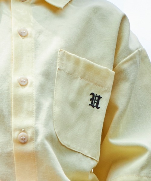 PAIRMANON STREET(ペアマノンストリート)の「【PAIRMANON STREET】オックスフォード半袖シャツ(シャツ/ブラウス・キッズ・イエロー/ブルー/ブラック・120/110/90/100/140/150/130)」の8枚目の写真
