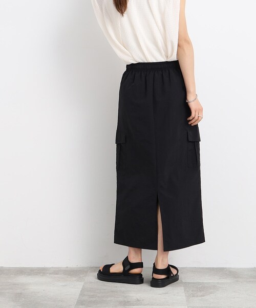 Cutie Blonde（キューティーブロンド）の「◆リラックス　ナイロンカーゴ　スカート（スカート・レディース・ブラック/ライトベージュ・01/02/03）」の8枚目の写真