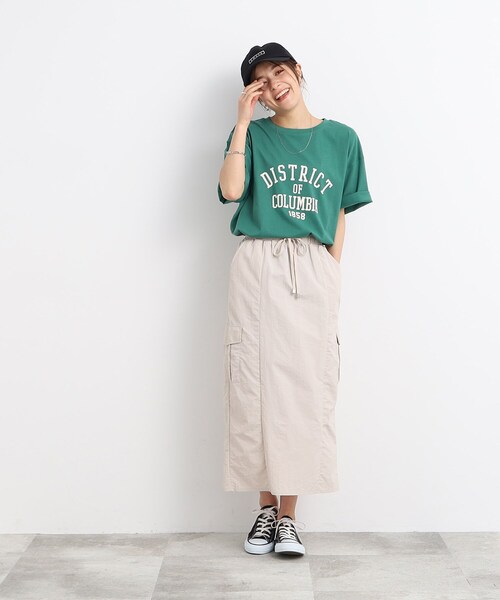 Cutie Blonde（キューティーブロンド）の「◆リラックス　ナイロンカーゴ　スカート（スカート・レディース・ブラック/ライトベージュ・01/02/03）」の9枚目の写真