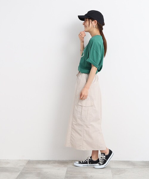 Cutie Blonde（キューティーブロンド）の「◆リラックス　ナイロンカーゴ　スカート（スカート・レディース・ブラック/ライトベージュ・01/02/03）」の10枚目の写真