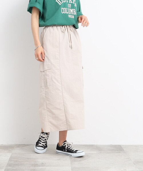 Cutie Blonde（キューティーブロンド）の「◆リラックス　ナイロンカーゴ　スカート（スカート・レディース・ブラック/ライトベージュ・01/02/03）」の12枚目の写真