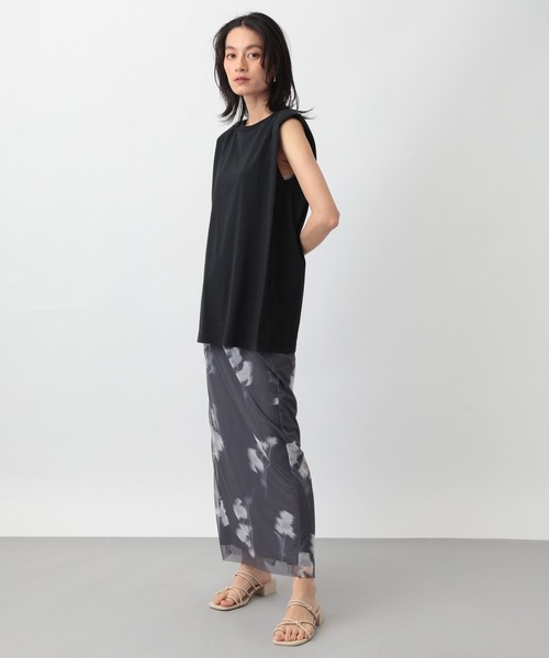 A part by（アパートバイ）の「ボックススリーブプルオーバー（Tシャツ/カットソー・レディース・チャコールグレー/ブラック/オフホワイト・FREE）」の11枚目の写真