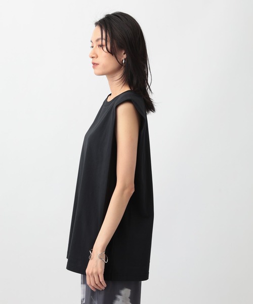 A part by（アパートバイ）の「ボックススリーブプルオーバー（Tシャツ/カットソー・レディース・チャコールグレー/ブラック/オフホワイト・FREE）」の14枚目の写真