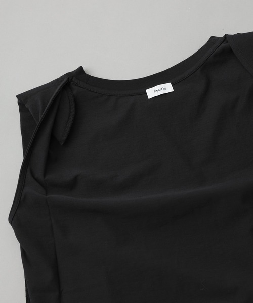 A part by（アパートバイ）の「ボックススリーブプルオーバー（Tシャツ/カットソー・レディース・チャコールグレー/ブラック/オフホワイト・FREE）」の20枚目の写真
