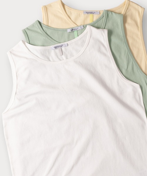 SlashDate（スラッシュデイト）の「【0】オーバーサイズノースリーブTシャツ（タンクトップ・メンズ・ブラック/グレー/ホワイト/ライトグリーン/イエロー・M/L/XL）」の2枚目の写真