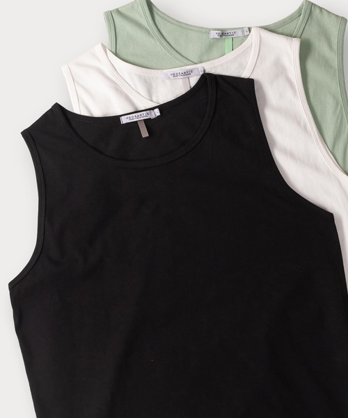 SlashDate（スラッシュデイト）の「【0】オーバーサイズノースリーブTシャツ（タンクトップ・メンズ・ブラック/グレー/ホワイト/ライトグリーン/イエロー・M/L/XL）」の3枚目の写真