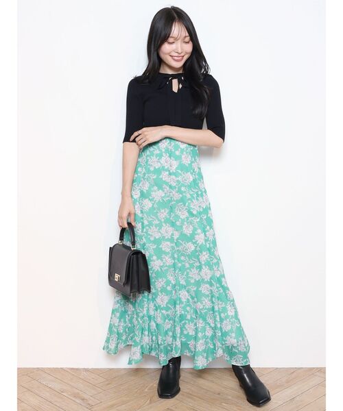 MERCURYDUO（マーキュリーデュオ）の「2WAYリボンカットアウトニット（ニット/セーター・レディース・ブラック/オフホワイト/ダークブラウン/レッド・FREE）」の8枚目の写真