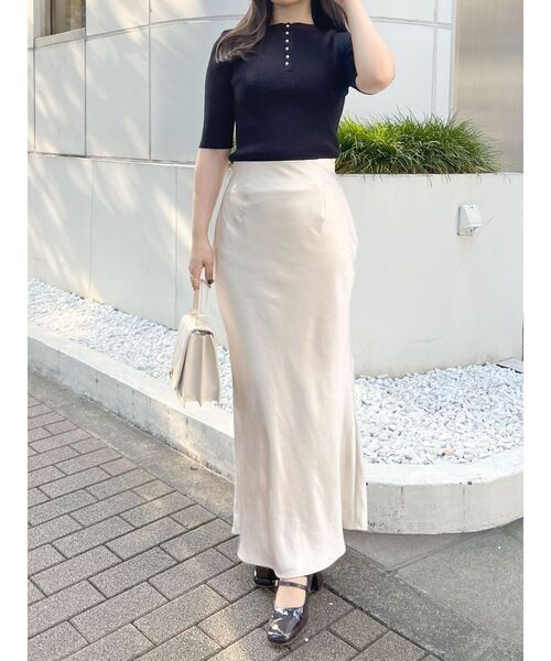 MERCURYDUO（マーキュリーデュオ）の「2WAYリボンカットアウトニット（ニット/セーター・レディース・ブラック/オフホワイト/ダークブラウン/レッド・FREE）」の14枚目の写真