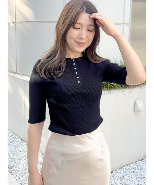 MERCURYDUO（マーキュリーデュオ）の「2WAYリボンカットアウトニット（ニット/セーター・レディース・ブラック/オフホワイト/ダークブラウン/レッド・FREE）」の16枚目の写真