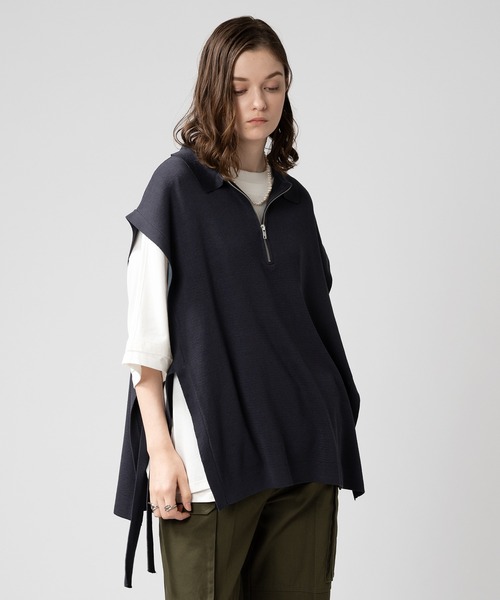 selle glant（セレグランテ）の「HALFZIP OPENCORD VEST/ ハーフジップオープンコードベスト（ベスト・メンズ・ブラック/ダークブルー・MEDIUM/LARGE）」の10枚目の写真