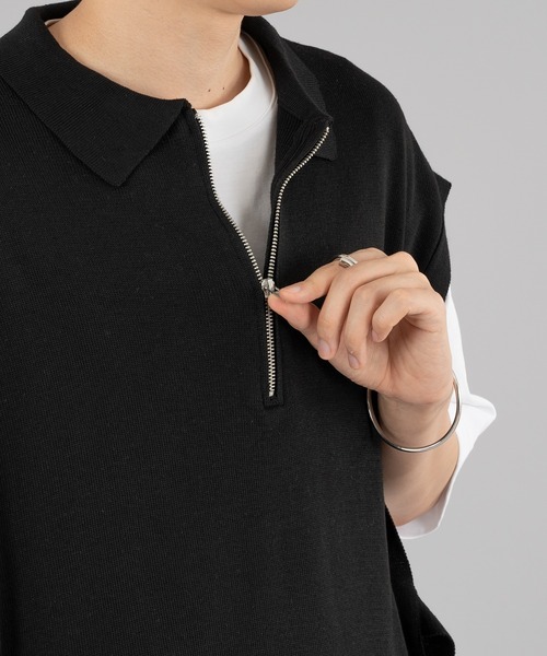 selle glant（セレグランテ）の「HALFZIP OPENCORD VEST/ ハーフジップオープンコードベスト（ベスト・メンズ・ブラック/ダークブルー・MEDIUM/LARGE）」の19枚目の写真