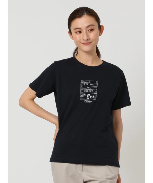 McGREGOR(マックレガー)の「天竺アートボードプリントT(Tシャツ/カットソー・レディース・ネイビー/オレンジ/サンドグレー・L/M)」の1枚目の写真