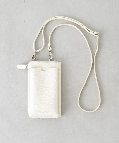 Actually(アクチュアリー)の「【リバイバル】フェイクレザー お財布スマホショルダー(ショルダーバッグ・レディース・ブラック/アイボリー/グリーン/シルバー・フリー)」の14枚目の写真