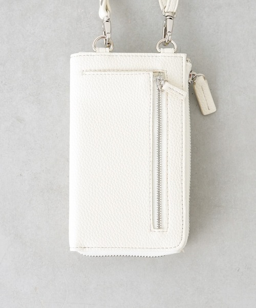 Actually(アクチュアリー)の「【リバイバル】フェイクレザー お財布スマホショルダー(ショルダーバッグ・レディース・ブラック/アイボリー/グリーン/シルバー・フリー)」の15枚目の写真