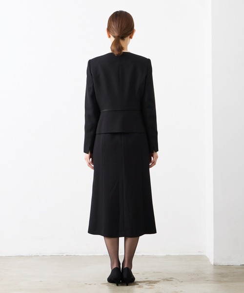 AIMERドレススーツセット 喪服・礼服】ハイクラス ノーカラージャケット・前開き