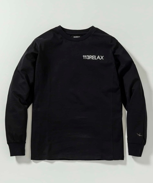 【大人スタイル】1PIU1UGUALE3 RELAX メタルロゴロングTシャツ 1PIU1UGUALE3 RELAX - メタルロゴロングTシャツ / ust-23056