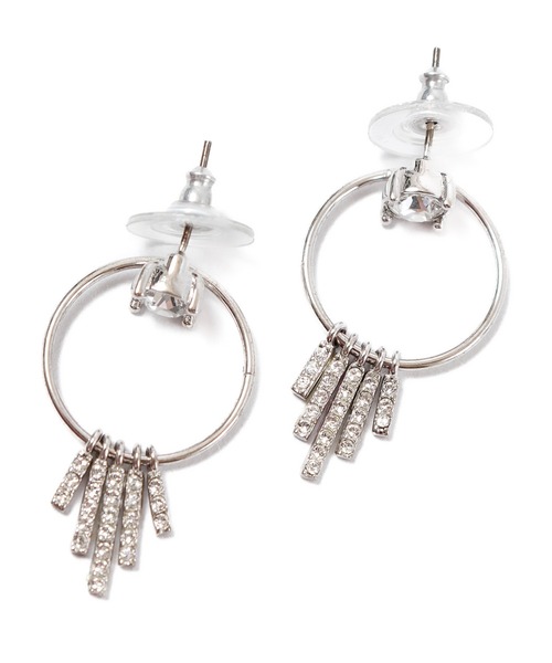 MOSSEL NEW YORK（モシェルニューヨーク）の「PEONY / DAISY 　ラインストーンデザインピアス（ピアス（両耳用）・レディース・シルバー/シルバー系・FREE）」の3枚目の写真