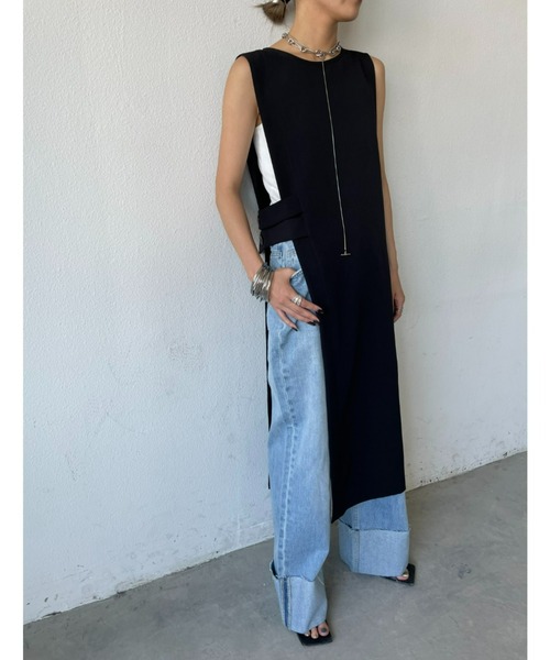 【 】Jeans アシンメトリー カットアウト ワンピース セール】カットアウトアシンメトリータイトワンピース