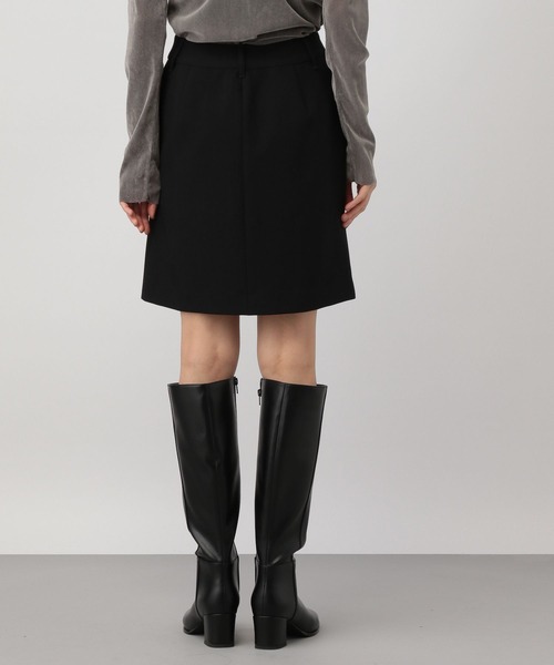 新品タグ付き 名古屋限定アニュアンス ウールダブルクロスミニスカート アニュアンス anuans ウールダブルクロスミニスカート （BLACK） -靴