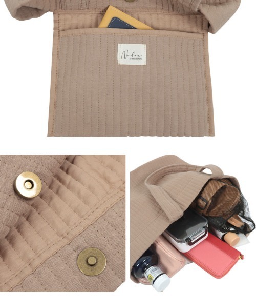 KOBE LETTUCE（コウベレタス）の「Nubesラージトートバッグ（トートバッグ・レディース・ピンク/ベージュ/ミント/アイボリー/チャコールグレー・FREE）」の9枚目の写真