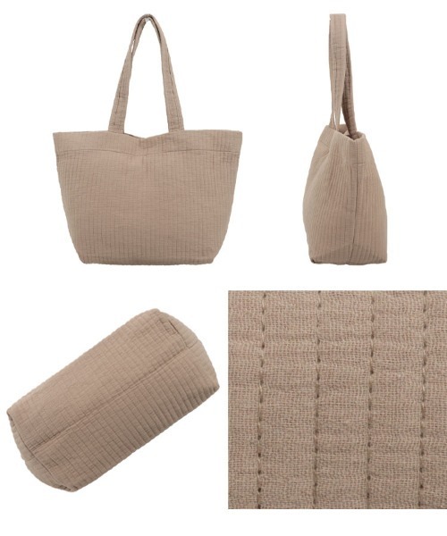 KOBE LETTUCE（コウベレタス）の「Nubesラージトートバッグ（トートバッグ・レディース・ピンク/ベージュ/ミント/アイボリー/チャコールグレー・FREE）」の8枚目の写真