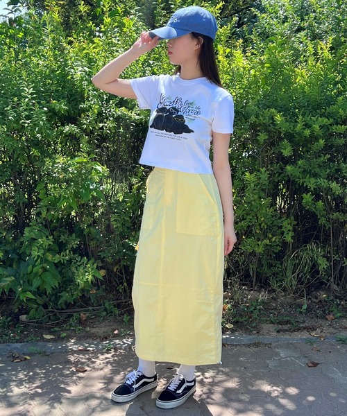 ALAND（エーランド）の「YOUTHKREW／CALLI DOGGY T 2970880（Tシャツ/カットソー・レディース・ホワイト/ブラック・FREE）」の3枚目の写真