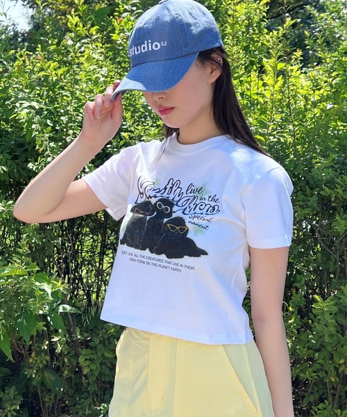 ALAND（エーランド）の「YOUTHKREW／CALLI DOGGY T 2970880（Tシャツ/カットソー・レディース・ホワイト/ブラック・FREE）」の20枚目の写真
