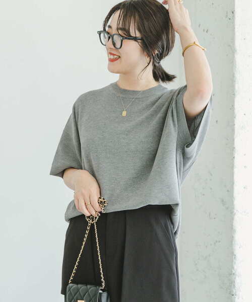 ITEMS URBANRESEARCH（アイテムズ アーバンリサーチ）の「ニットTシャツ（ニット/セーター・レディース・グレー/オレンジ/グレー系その他・FREE）」の4枚目の写真